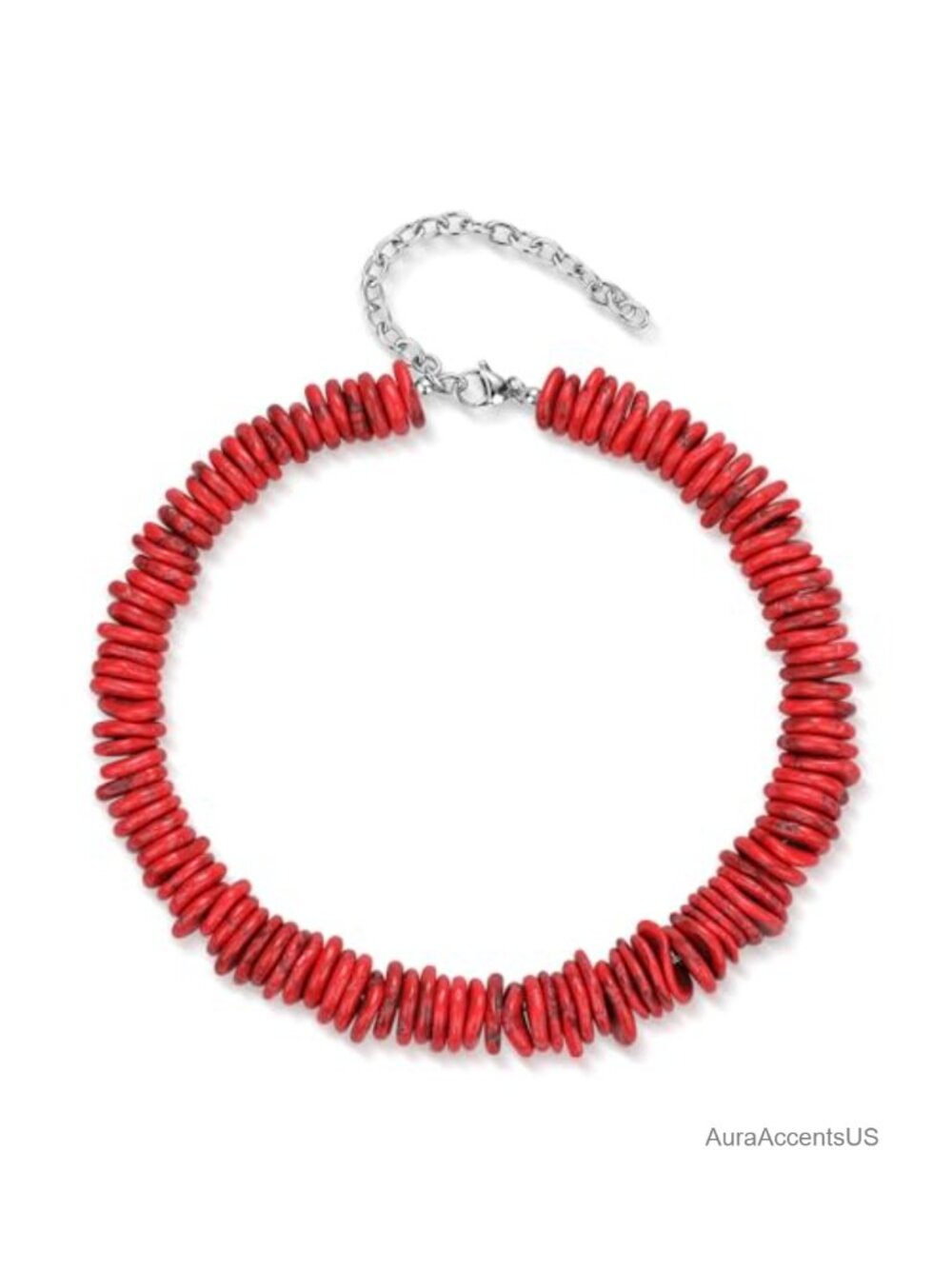 Chunky Beaded Gemstone Necklace for Women Boho Beach Adjustable